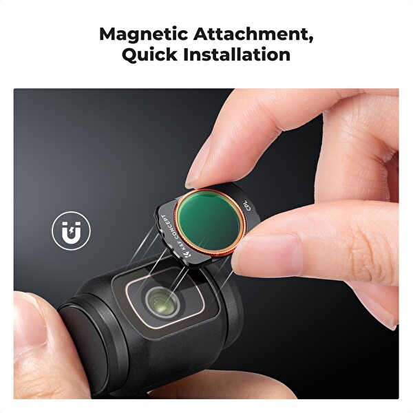 K&F Concept Magnetic 16 Parça Filtre Seti - DJI Osmo Pocket 3 Combo Uyumlu