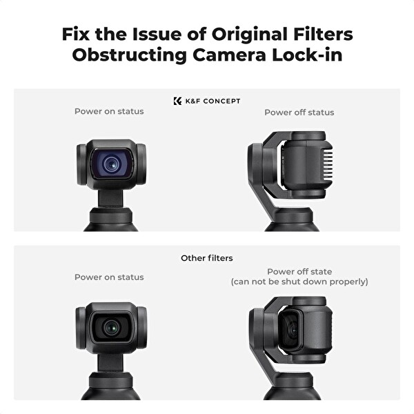 K&F Concept Magnetic 16 Parça Filtre Seti - DJI Osmo Pocket 3 Combo Uyumlu