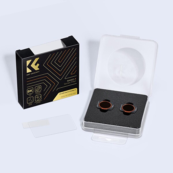 K&F Concept Magnetic Variable ND2-32 ND32-512 Filter - DJI Osmo Pocket 3 Combo Uyumlu