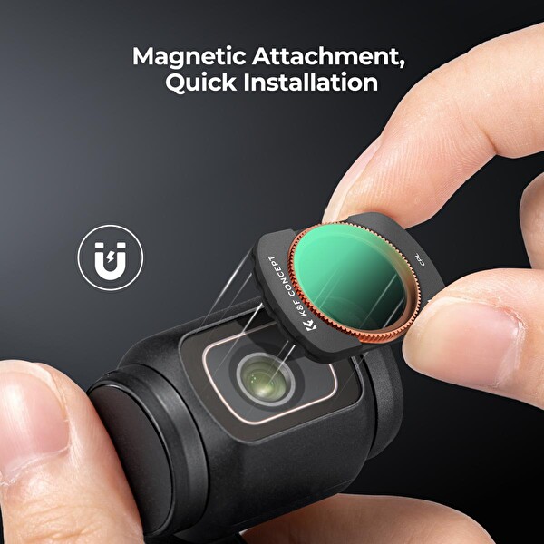 K&F Concept Magnetic CPL DJI Osmo Pocket 3 Combo Uyumlu Lens Filtresi