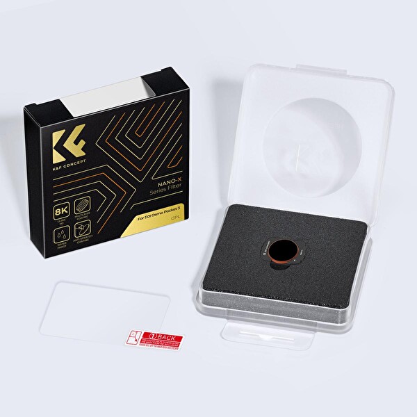 K&F Concept Magnetic CPL DJI Osmo Pocket 3 Combo Uyumlu Lens Filtresi