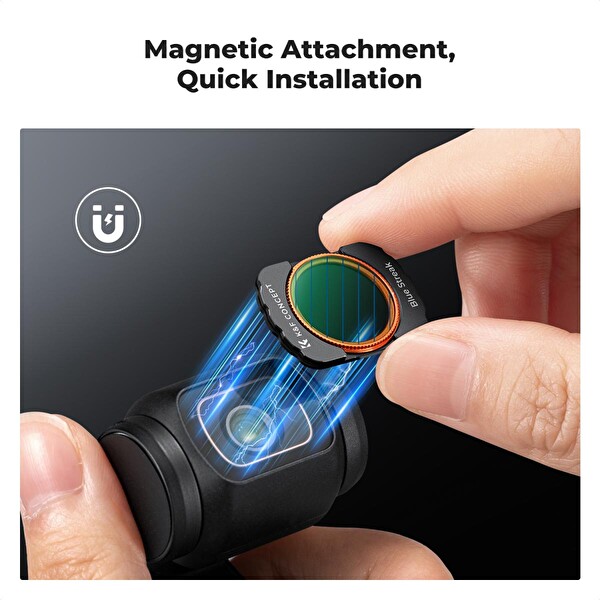 K&F Concept Magnetic 4'lü Efekt DJI Osmo Pocket 3 Combo Uyumlu Lens Filtresi Seti