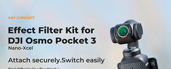 K&F Concept Magnetic 4'lü Efekt DJI Osmo Pocket 3 Combo Uyumlu Lens Filtresi Seti
