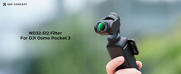 K&F Concept Magnetic ND32-512 5-9 Stop DJI Osmo Pocket 3 Combo Uyumlu Lens Filtresi