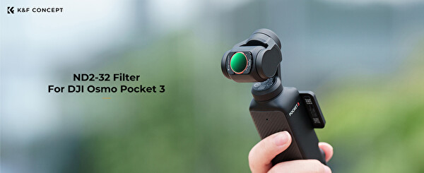 K&F Concept Magnetic Variable ND2-32 DJI Osmo Pocket 3 Combo Uyumlu Lens Filtresi
