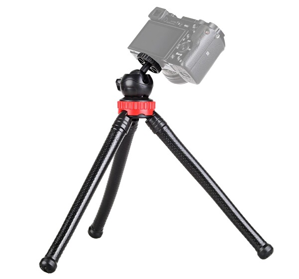 Ayex MT-10 Esnek Küresel Kafa - Telefon Tutucu Kamera ve Akıllı Telefon Uyumlu Mini Tripod