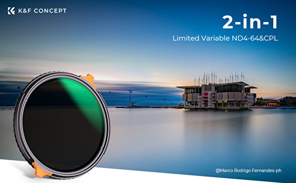 K&F Concept 82 MM CPL - ND4-ND64 2-6 Stop Variable Nano-X Serisi 2in1 Lens Filtresi