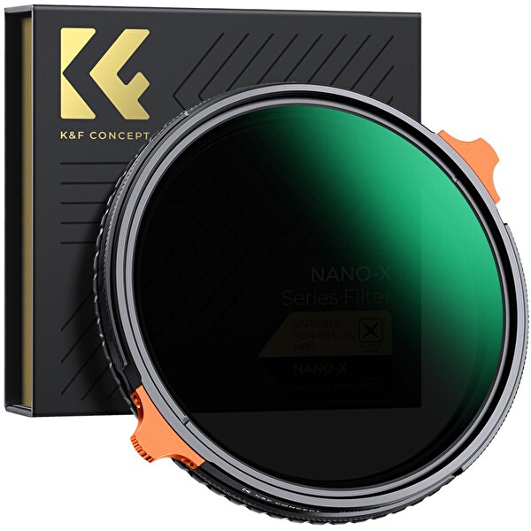 K&F Concept 72 MM CPL - ND4-ND64 2-6 Stop Variable Nano-X Serisi 2in1 Lens Filtresi