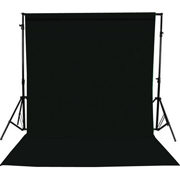 GDX Seyyar Siyah Fon Perde Katlanabilir Kumaş 300x600 CM
