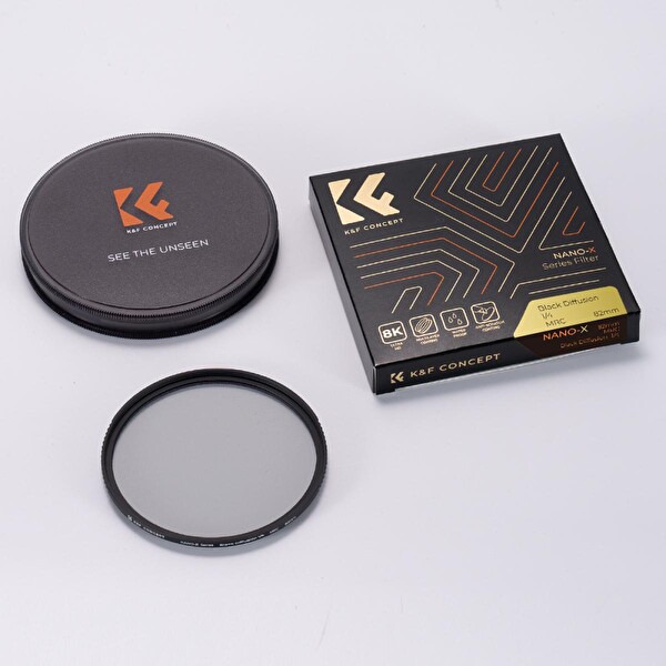 K&F Concept 67 MM Black Mist 1/4 Nano-X Serisi Ultra Şeffaf - Anti Reflekte