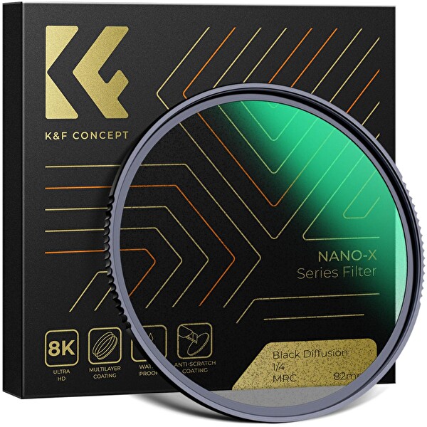 K&F Concept 67 MM Black Mist 1/4 Nano-X Serisi Ultra Şeffaf - Anti Reflekte