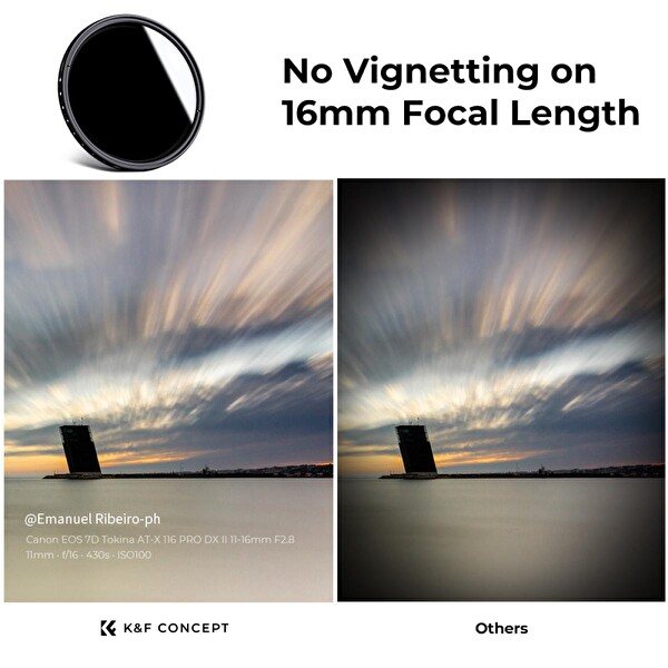 K&F Concept 58 MM ND2-ND400 Varıable ND ( 1-9 arası Değişken )