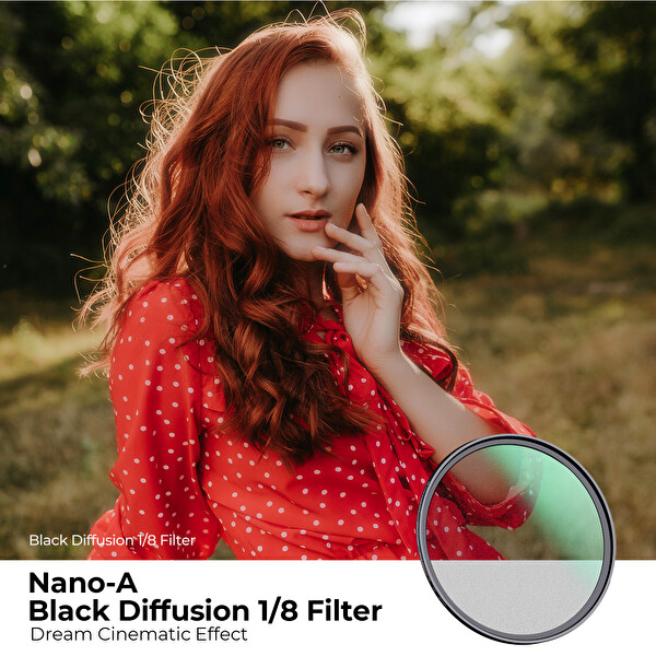 K&F CONCEPT 58mm Siyah Sis 1/8 Nano-a Serisi Filtre