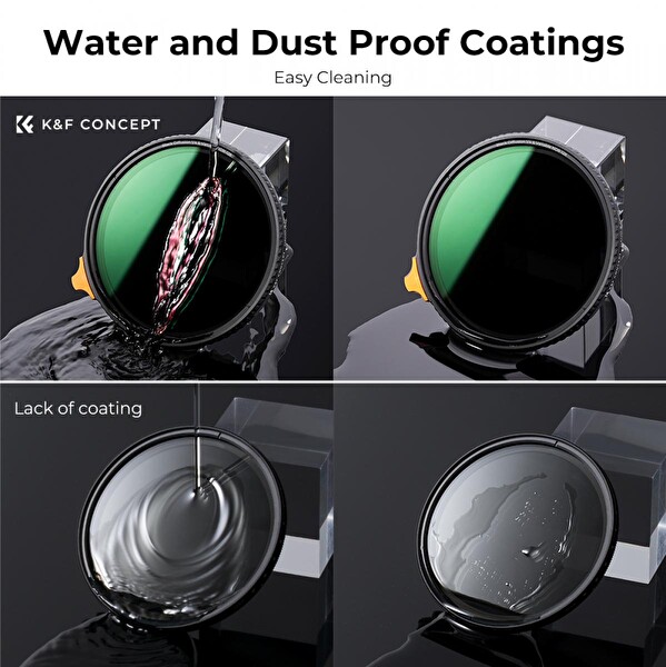 K&F CONCEPT 72mm Black Mist 1/4 + ND8-128 Varıable Nano-X Serisi Filtre ( Değişken )