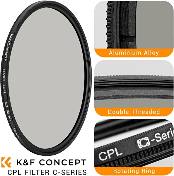 KARGO BEDAVA SİGORTAYA UYGUN Product stamp 82mm Nano-C serisi HMC CPL Filtre - Slim Seri - 1 82mm Nano-C serisi HMC CPL Filtre