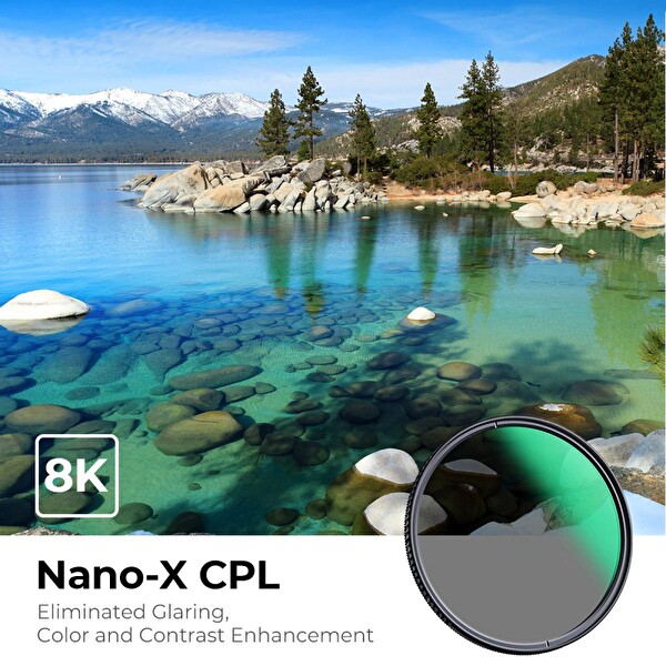 K&F CONCEPT 112mm Nano-X CPL Filtre - Nikon Z 14-24 Uyumlu