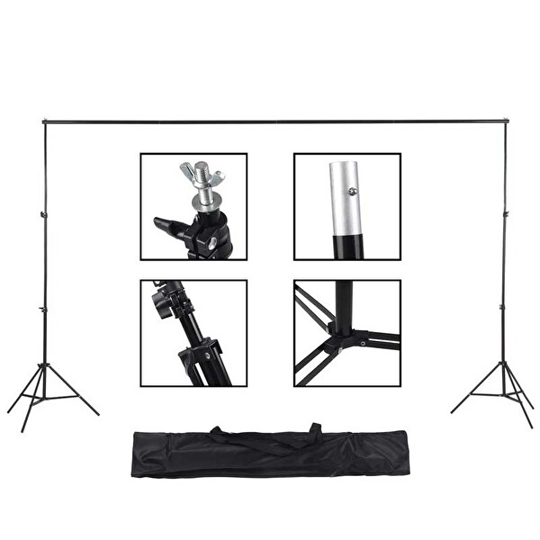 GDX 3x6 Metre Katlanabilir Kumaş Seyyar Beyaz Fon Perde