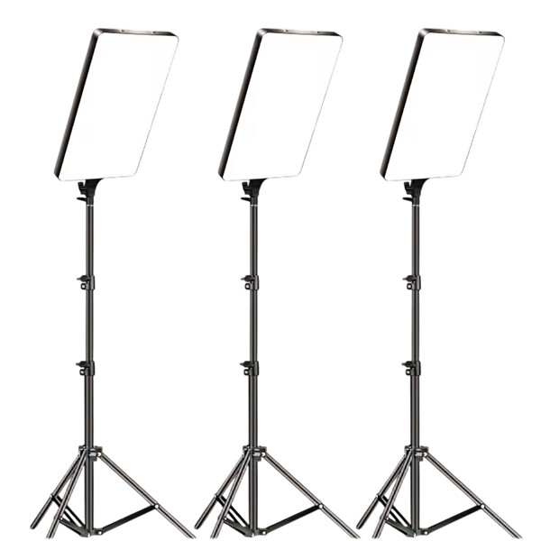 GDX P300TS BiColor Fotoğrafçılık ve Stüdyo Aydınlatması 80 W LED Video Panel Sürekli Işık Üçlü Set