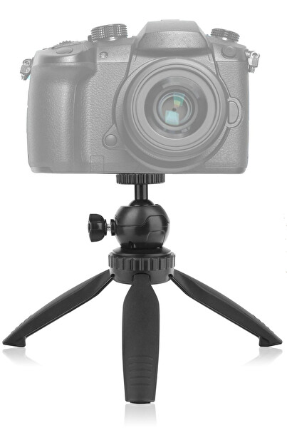 Ayex Pocket M2T 19 CM Yükseklik 2.5 KG Kapasite 360 Derece Döner Kafa Mini Masaüstü Tripod - Telefon Tutucu