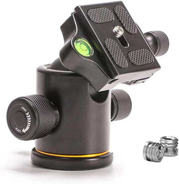 Ayex BH-03 Panoramik Ball Head 360 Derece Döner Quick-Release Su Terazili Tripod Kafası