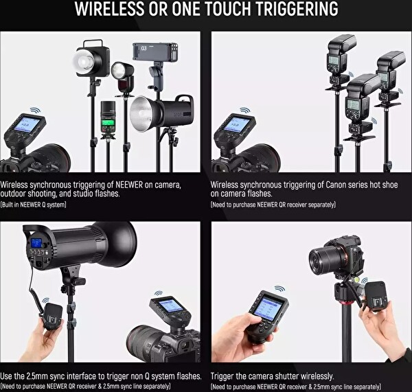 Neewer QPRO-C TTL Canon Uyumlu Wireless Flaş Tetikleyici