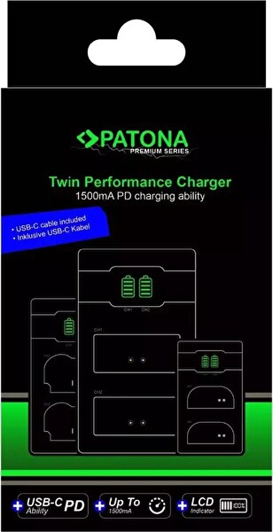 Patona 161888 Premium Sony NP-FW50 İkili Şarj Cihazı