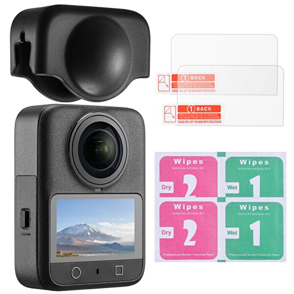 K&F Concept DJI Osmo 360 Uyumlu Silikon Kılıf - Ekran Koruyuculu Set