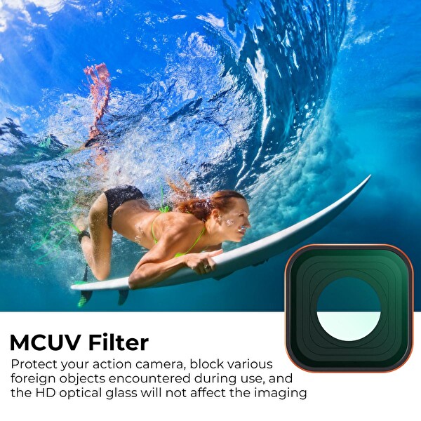 K&F Concept GoPro Uyumlu UV Filtre - Yüksek Çözünürlüklü - Hero 13-12-11-10-9 Uyumludur