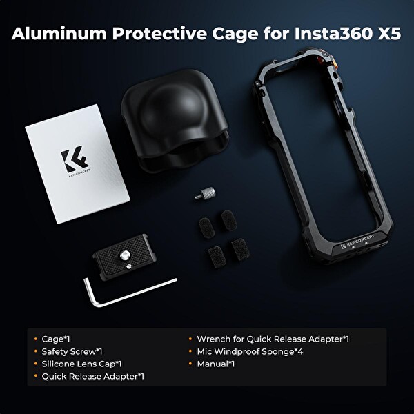 K&F Concept İnsta 360 X5 Uyumlu Kafes Kiti