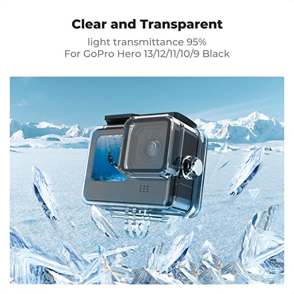 K&F Concept Gopro Hero Serisi Uyumlu Housing 60 Metre Hero 13 12 11 10 9