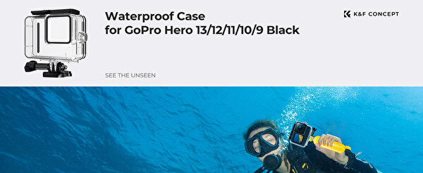 K&F Concept Gopro Hero Serisi Uyumlu Housing 60 Metre Hero 13 12 11 10 9