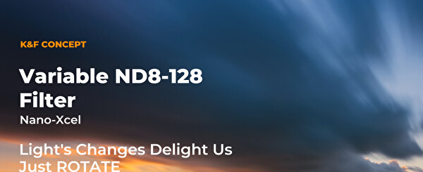 K&F Concept 52 MM Değişken ND Filtre ND8-128 (3-7 Kademeli ) HD Hidrofobik VND Nano-Xcel