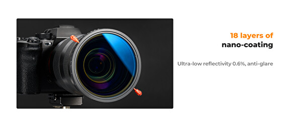 K&F Concept 77mm 2in1 Değişken ND2-ND32 + CPL Filtre - Nano -C Serisi Kaplama