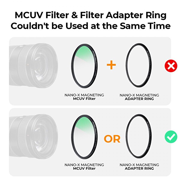 K&F Concept 58mm Magnetic Filtre Set- ND1000 - CPL - UV - Çanta