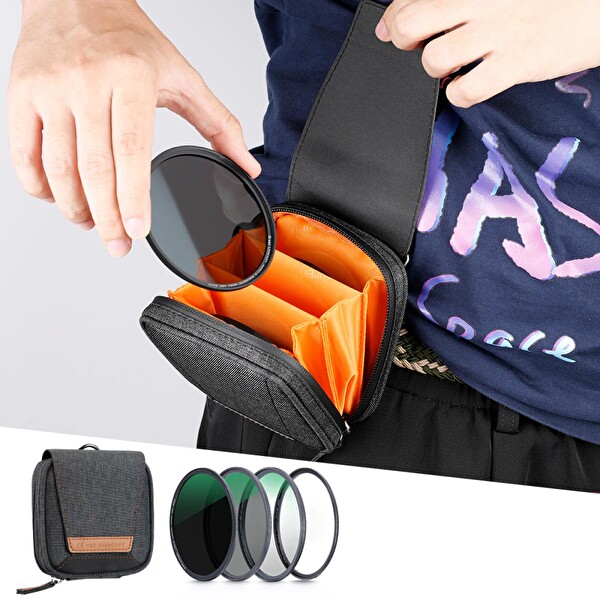 K&F Concept 67mm Magnetic Filtre Set - ND1000 - CPL - UV - Çanta