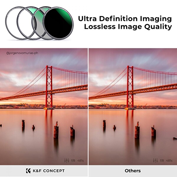 K&F Concept 77mm Magnetic Filtre Set - ND1000 - CPL - UV - Çanta