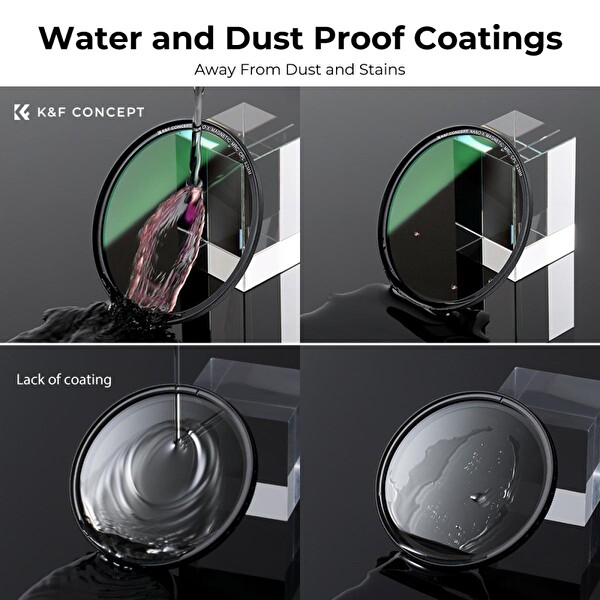 K&F Concept 77mm Magnetic Filtre Set - ND1000 - CPL - UV - Çanta