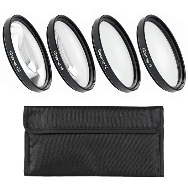 Kit Filtri Macro 58mm +1 +2 +4 +10 In Vetro Ottico – Accessorio Per Obiettivi Nikon E Fotocamere DSLR