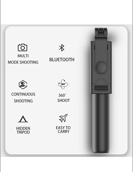 Pell Tripod L02 4'in 1 Bluetooth Kumandalı Tripod Selfie Çubuğu