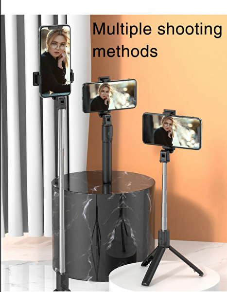 Pell Tripod L02 4'in 1 Bluetooth Kumandalı Tripod Selfie Çubuğu
