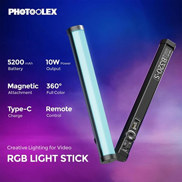 Photoolex B320S RGB Manyetik Led Tube Light