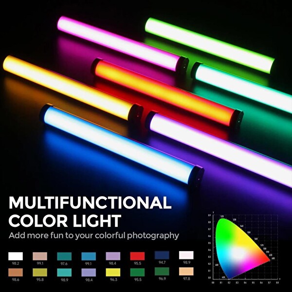 Photoolex B320S RGB Manyetik Led Tube Light