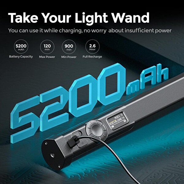 Photoolex B320S RGB Manyetik Led Tube Light