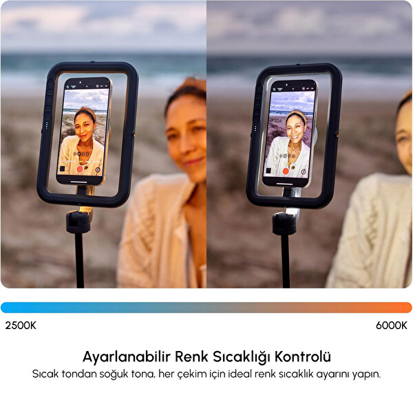 Shiftcam SnapStudio Light USB-C Şarj MagSafe Uyumlu Vlog ve Mobil Fotoğrafçılık Manyetik LED Ring Işık