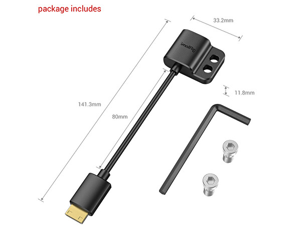 SmallRig 3020 Ultra Slim 4K Cable (C To A)