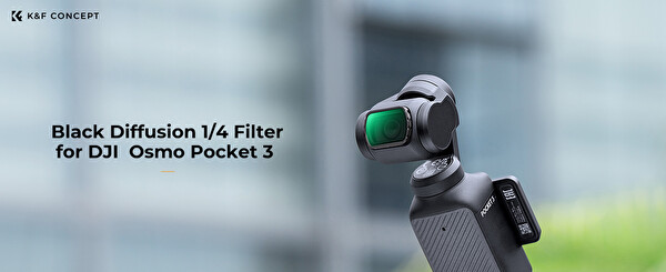 K&F Concept Magnetic Black Diffusion 1/4 ( DJI Osmo Pocket 3 Combo Uyumlu )