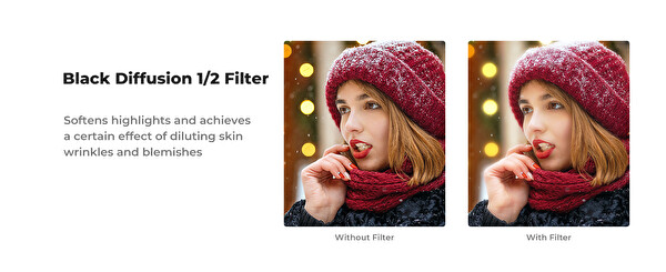 K&F Concept Magnetic Black Mist 1/2 Filter ( DJI Osmo Pocket 3 Combo Uyumlu )