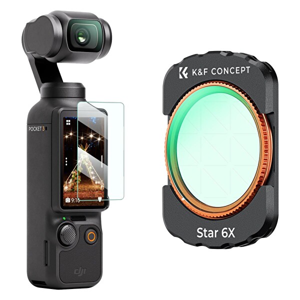 K&F Concept Magnetic Star Filter 6 Points ( DJI Osmo Pocket 3 Combo Uyumlu )