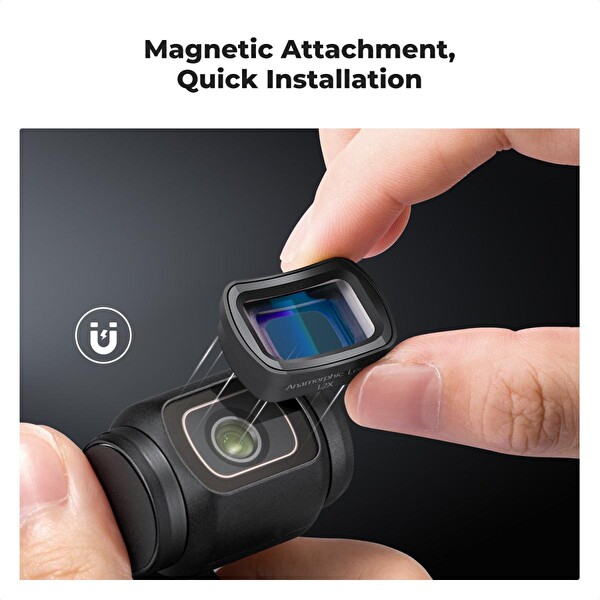 K&F Concept Magnetic 1.2X Anamorfik Lens ( DJI Osmo Pocket 3 Combo Uyumlu )