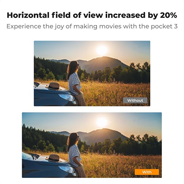 K&F Concept Magnetic 1.2X Anamorfik Lens ( DJI Osmo Pocket 3 Combo Uyumlu )